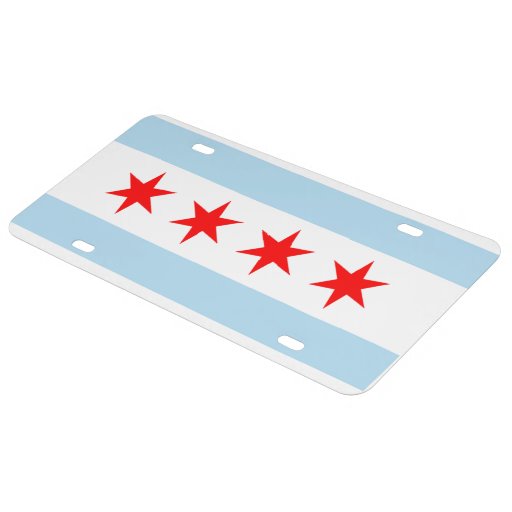 Chicago Flag License Plate Zazzle