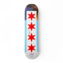 Chicago Flag Oak Street Beach Deck skateboard