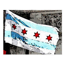 Chicago Flag Post Card