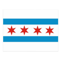 chicago flag post cards