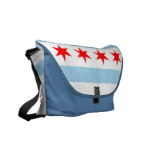Chicago Flag Rickshaw Messenger Bag