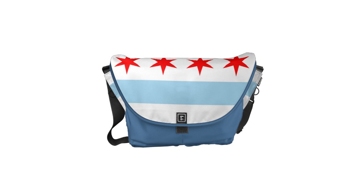 Chicago Flag Rickshaw Messenger Bag Zazzle