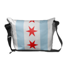 Chicago Flag Rickshaw Messenger Bag