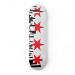 Chicago Flag Custom Skateboard