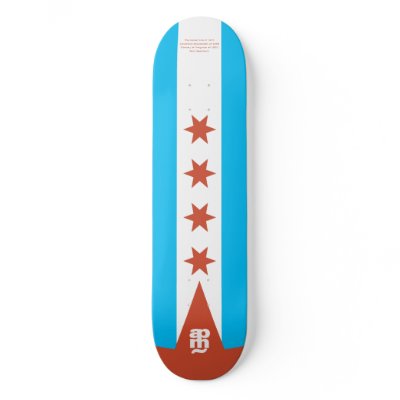 Chicago Flag Skate Board Decks by CheetaFight