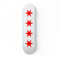 Chicago Flag Skateboard Deck