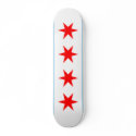 Chicago Flag Skateboard Deck by dawngrace Chicago Flag Skateboard Deck