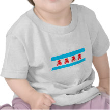 Chicago Flag Skulls Clothing Tees