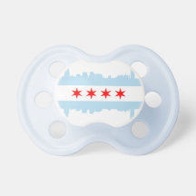 Chicago Flag Skyline Pacifier