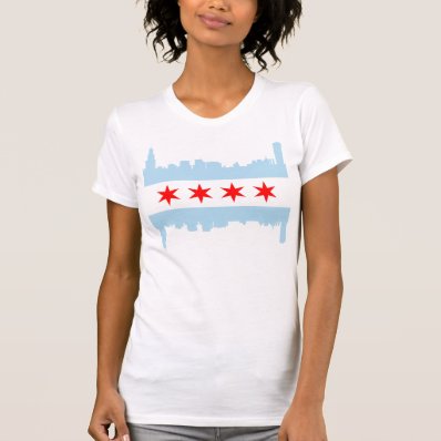 Chicago Flag Skyline T-shirts