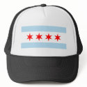 Chicago flag trucker hat by dawngrace Chicago flag trucker hat