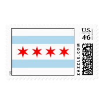 Chicago Flag USA Postage Stamps!