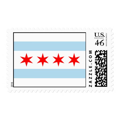 Chicago Flag USA Postage Stamps!