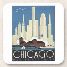 Chicago Has Everything Beverage Coasters