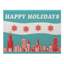 Chicago Holiday Post Card