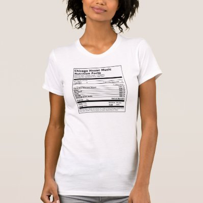 Chicago House Music Nutrition Facts - ladies&#39; tee