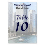 Chicago IL - Chicago River Near Wabash Ave. Bridge Table Card