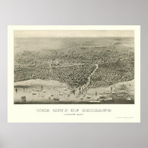 Chicago, IL Panoramic Map - 1860 Posters