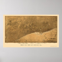 Chicago, IL Panoramic Map - 1892a Posters