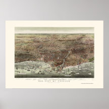 Chicago, IL Panoramic Map - 1892b Print