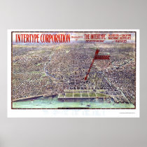 Chicago, IL Panoramic Map - 1916 Posters