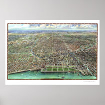 Chicago, IL Panoramic Map - 1916 Posters