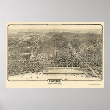 Chicago, IL Panoramic Map - 1916 Print