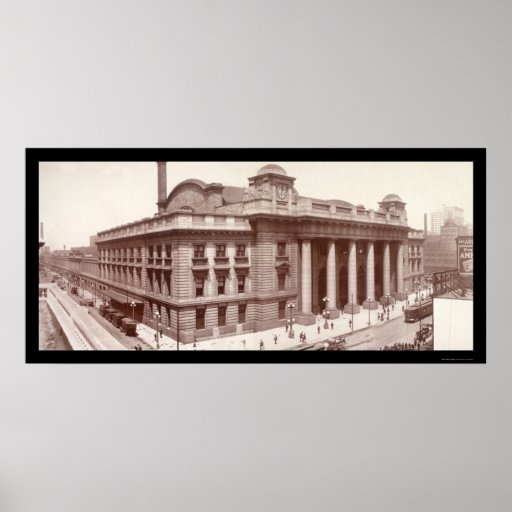 Chicago, IL Railroad Photo 1912 Print