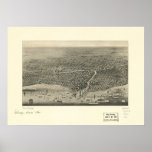 Chicago  Illinois 1860 Antique Panoramic Map posters