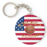 Chicago ILLINOIS Basketball Keychain