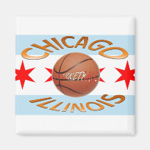 Chicago ILLINOIS Basketball Magnet