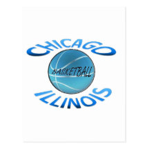 Chicago Illinois Basketball Postcard