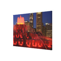 Chicago, Illinois, Buckingham Fountain Stretched Canvas Prints
