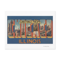 Chicago, Illinois - Large Letter Scenes 2 Postcard