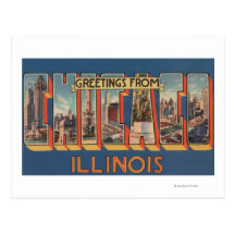 Chicago, Illinois - Large Letter Scenes 2 Postcard