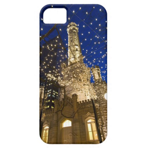 Chicago, Illinois, Old Water Tower with holiday iPhone 5 Cases