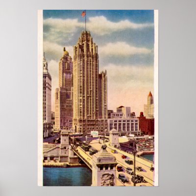Chicago Illinois Tribune Tower Poster