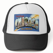 Chicago Illinois Vintage Postcard Mesh Hats
