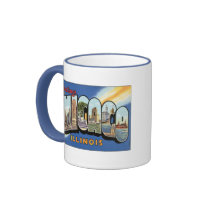 Chicago Illinois Vintage Postcard mugs