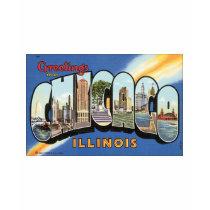 Chicago Illinois Vintage Postcard Tee Shirts