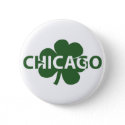 chicago shamrock irish st patrick's day button badge