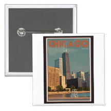 Chicago - John Hancock Center Pinback Button