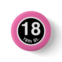 Chicago L 18th St. Pink Line buttons