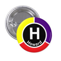 Chicago L Howard Red/Purple/Yellow Line buttons