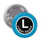 Chicago L Logan Square Blue Line Button