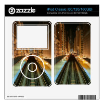 Chicago 'L' Station at Night Decal For iPod