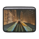 Chicago 'L' Station at Night MacBook Air Sleeve