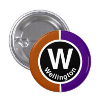 Chicago L Wellington Brown/Purple Line buttons
