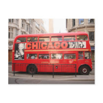 Chicago, London Bus... Postcard