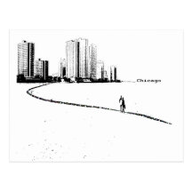 Chicago Lovers Vintage Postcard